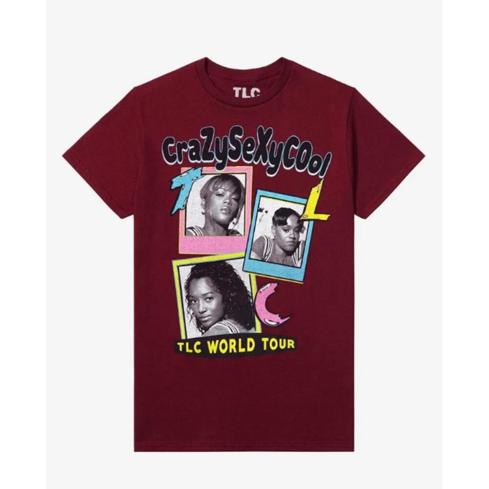 TLC CrazySexyCool Framed Photos Boyfriend Fit Girls T-Shirt Size 2X 2XL Tee New